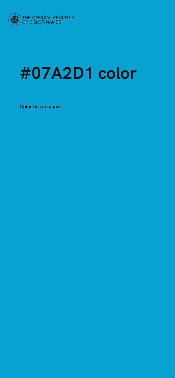 #07A2D1 color image