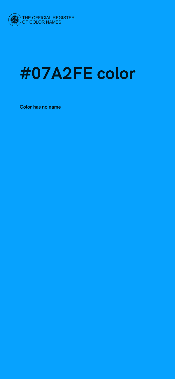 #07A2FE color image