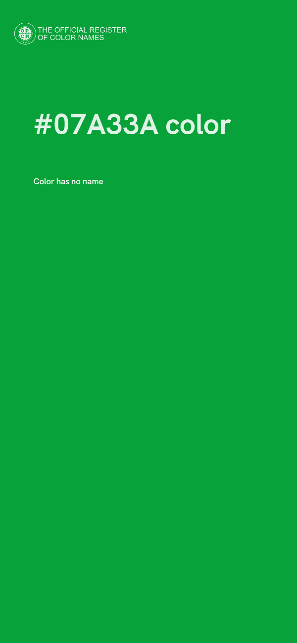 #07A33A color image