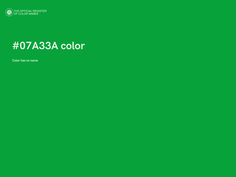 #07A33A color image