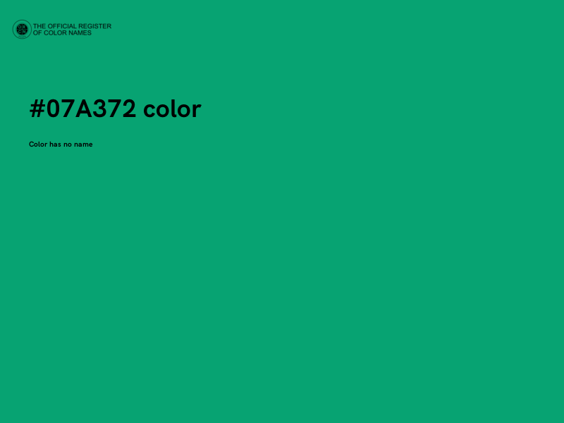 #07A372 color image
