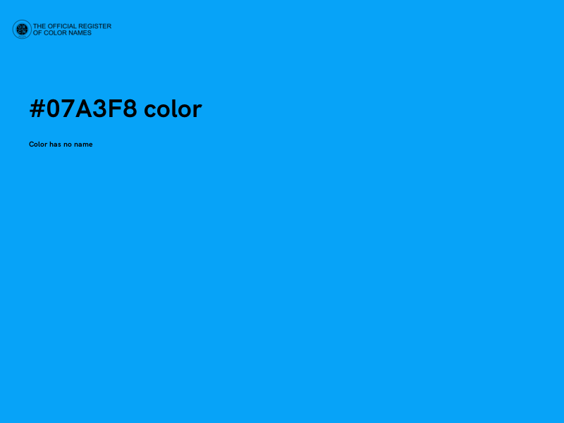 #07A3F8 color image