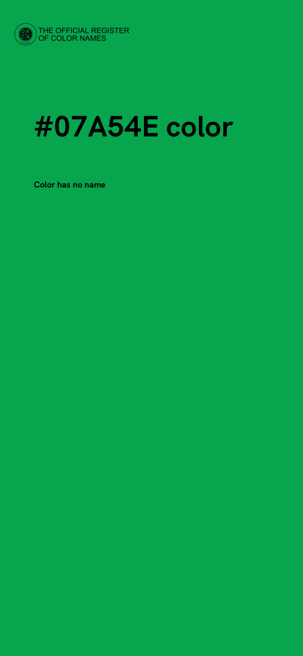 #07A54E color image