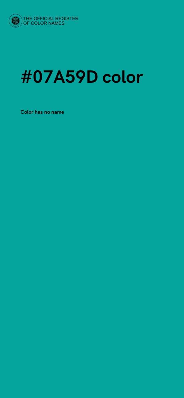 #07A59D color image
