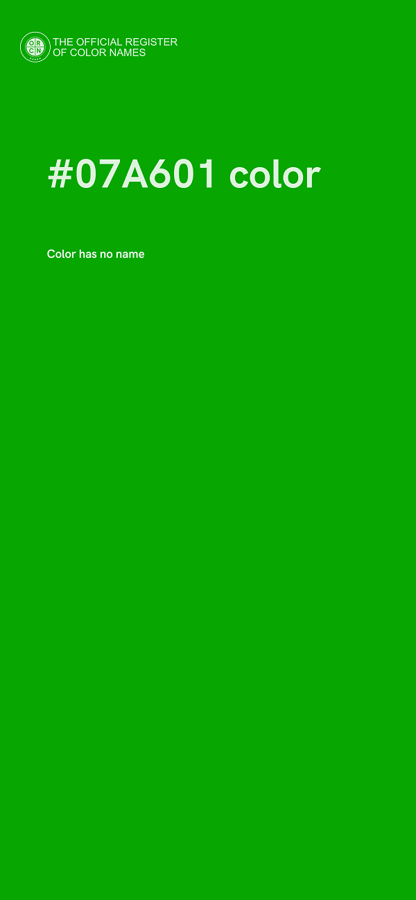 #07A601 color image