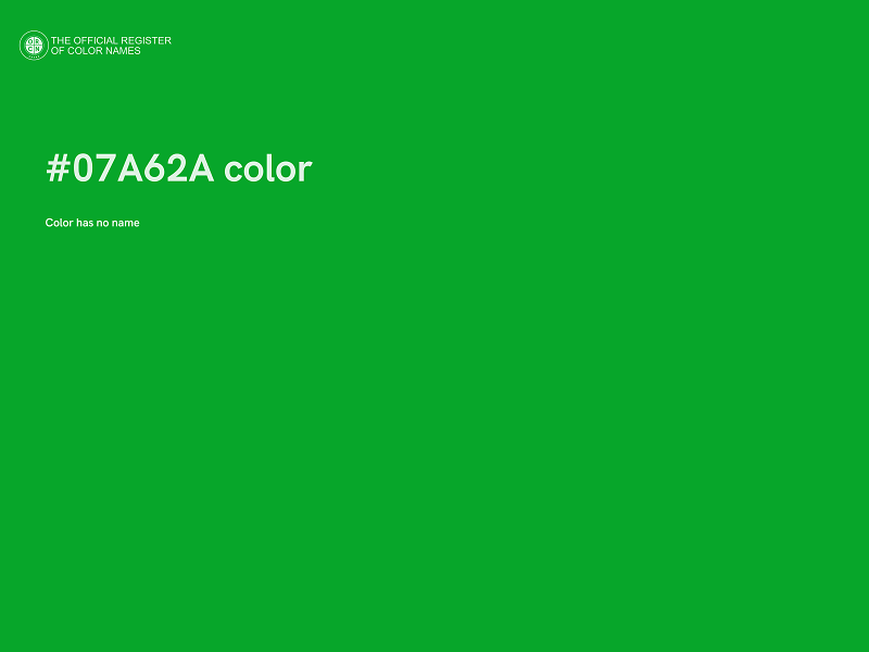 #07A62A color image