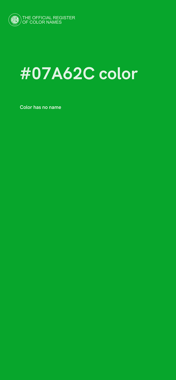 #07A62C color image