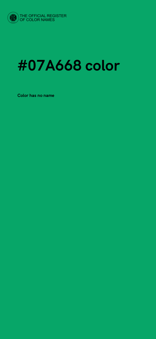 #07A668 color image