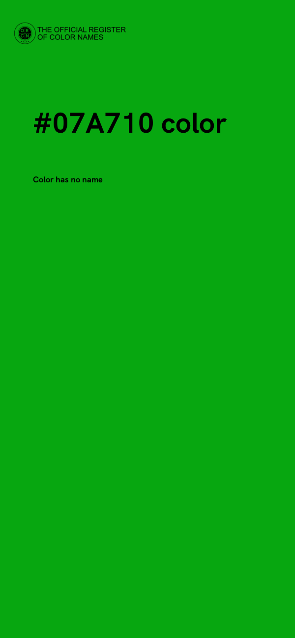 #07A710 color image