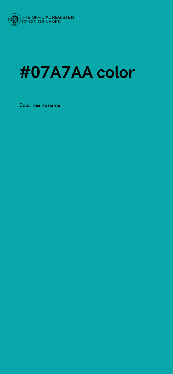 #07A7AA color image