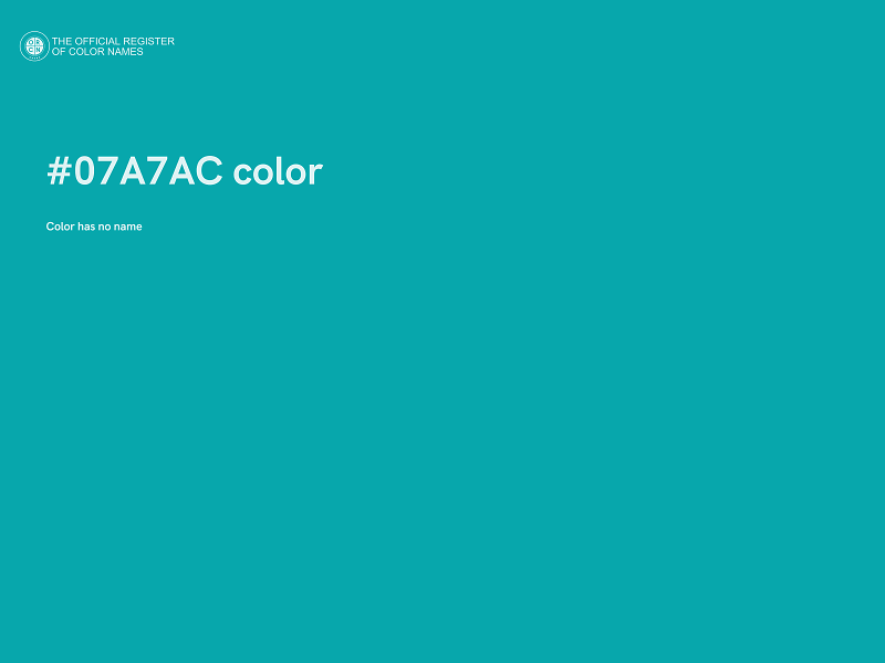 #07A7AC color image