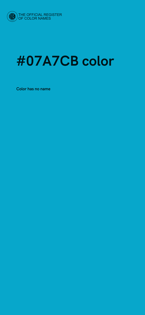 #07A7CB color image