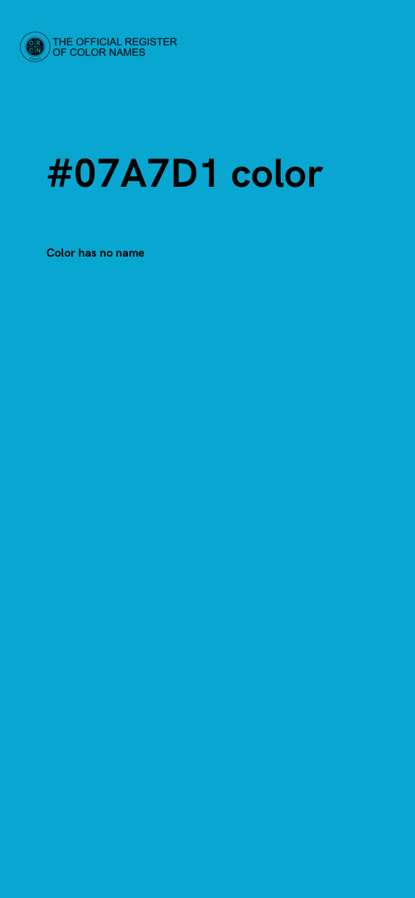 #07A7D1 color image