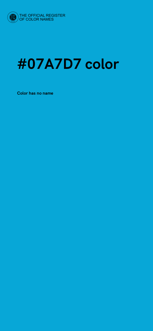 #07A7D7 color image