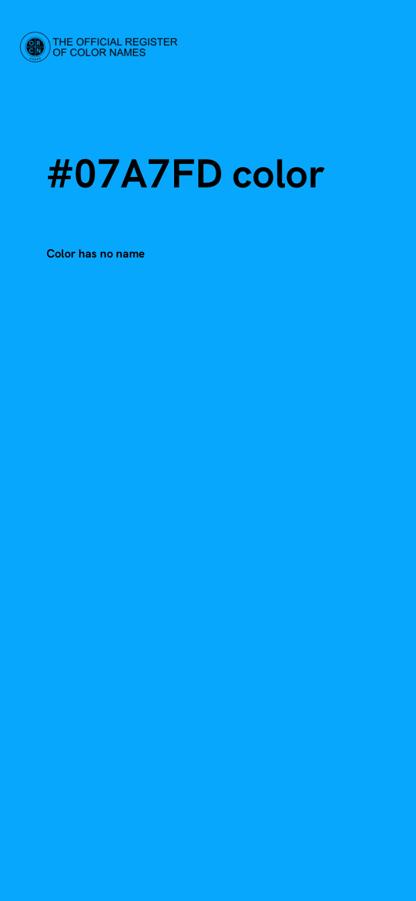 #07A7FD color image