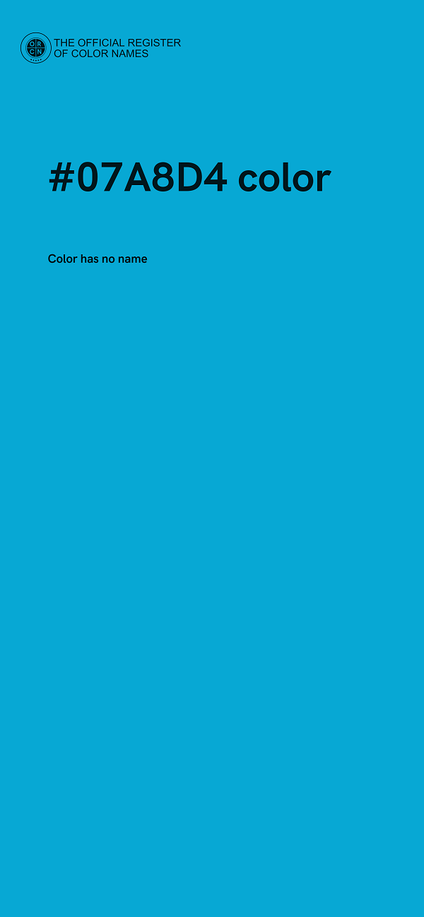 #07A8D4 color image