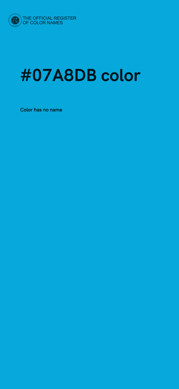 #07A8DB color image