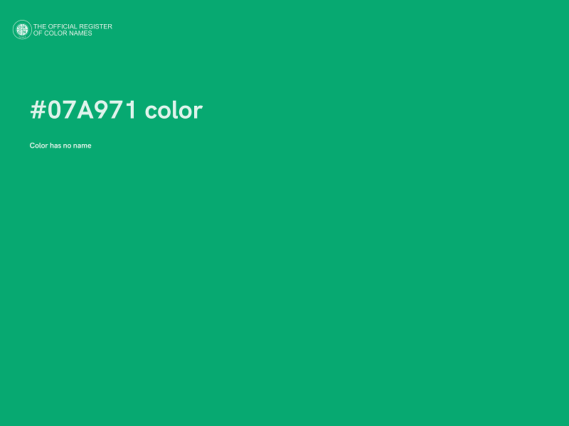#07A971 color image