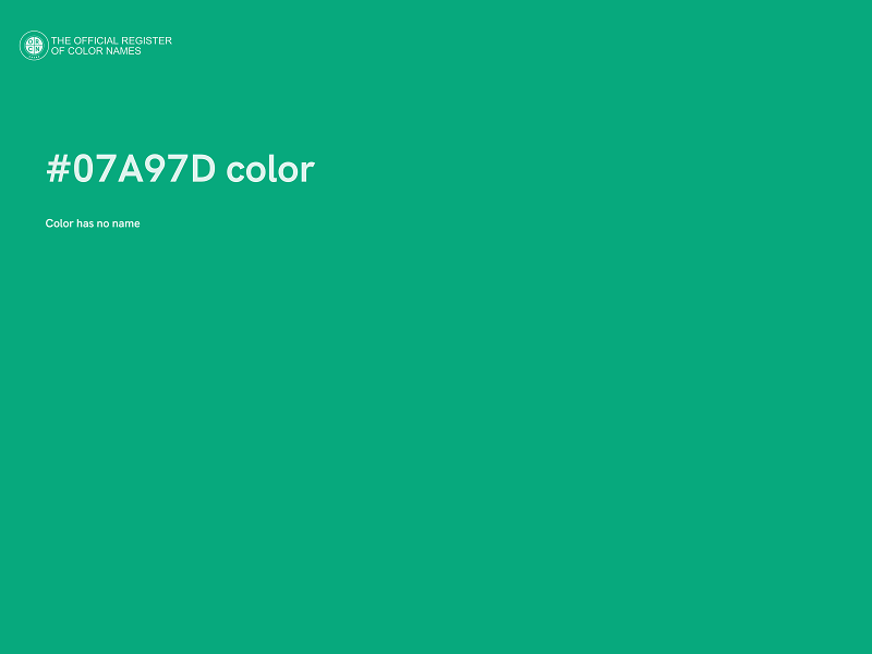 #07A97D color image