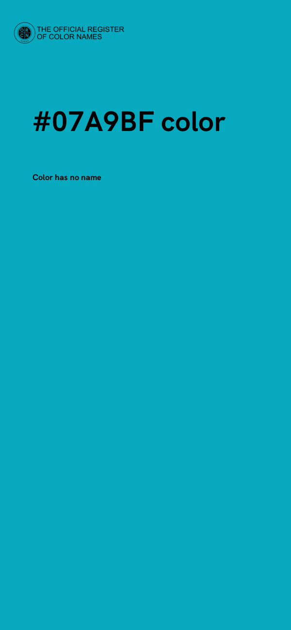 #07A9BF color image