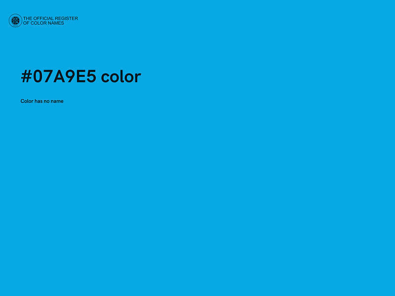 #07A9E5 color image