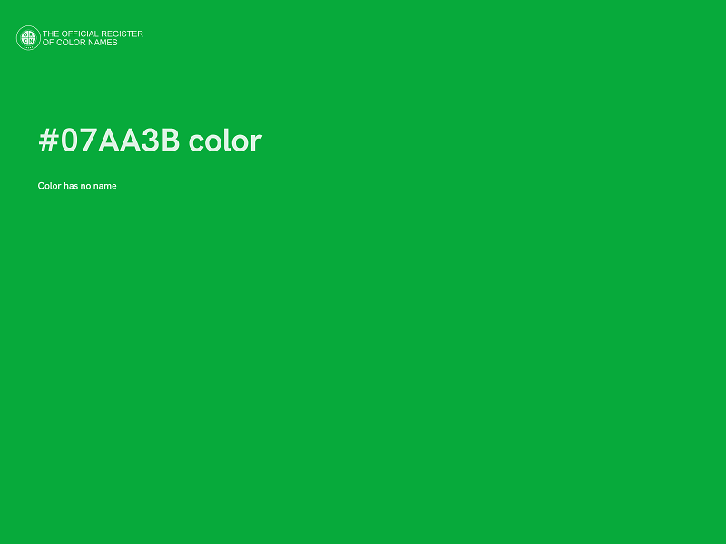 #07AA3B color image