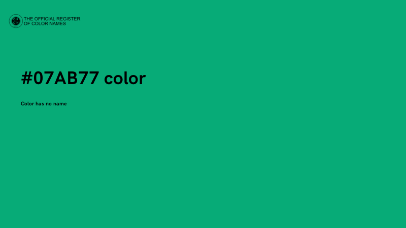 #07AB77 color image