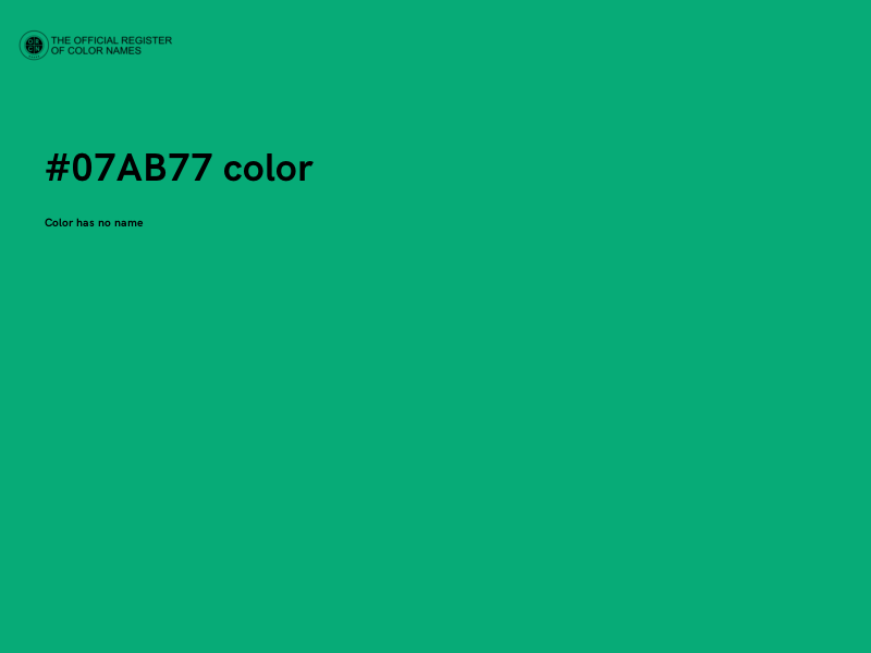 #07AB77 color image