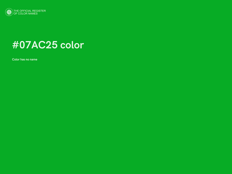 #07AC25 color image