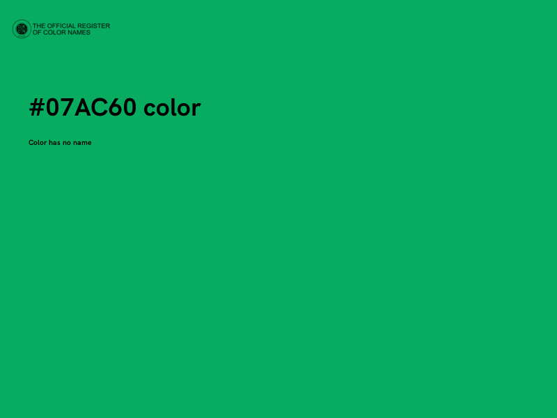 #07AC60 color image
