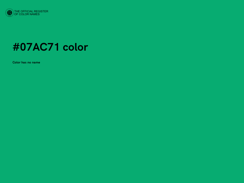 #07AC71 color image