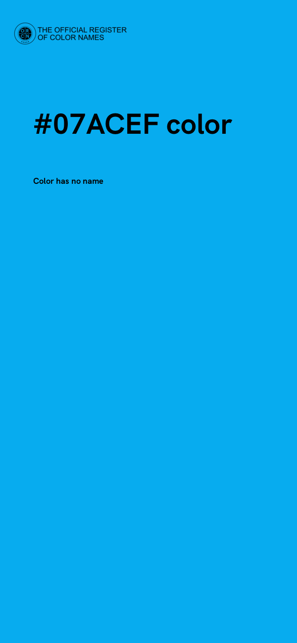 #07ACEF color image