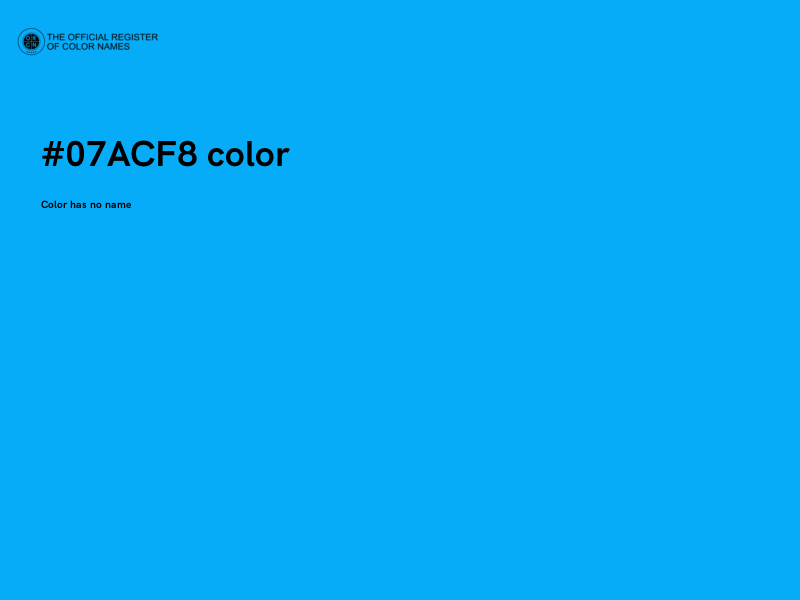 #07ACF8 color image