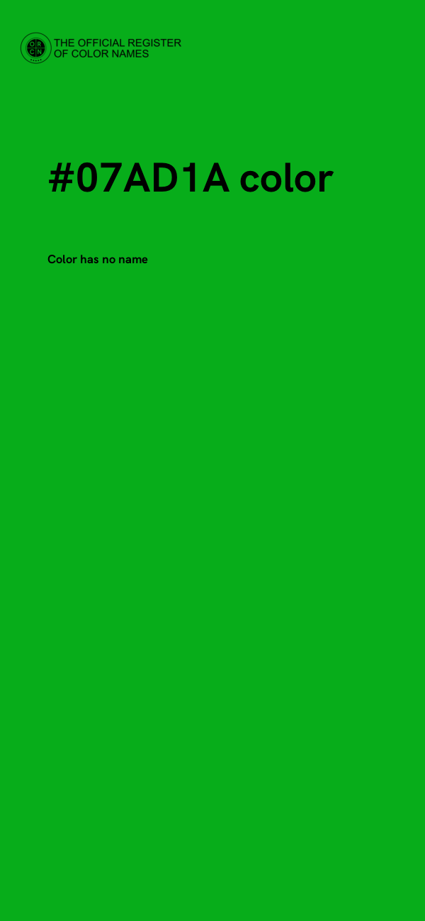 #07AD1A color image