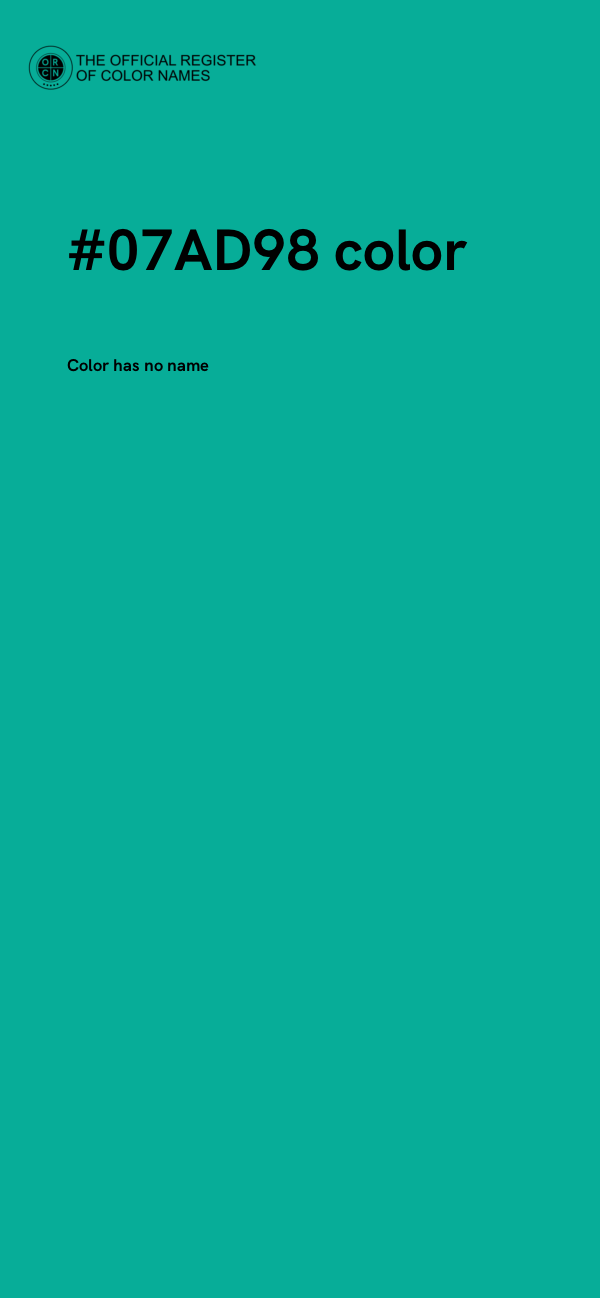 #07AD98 color image