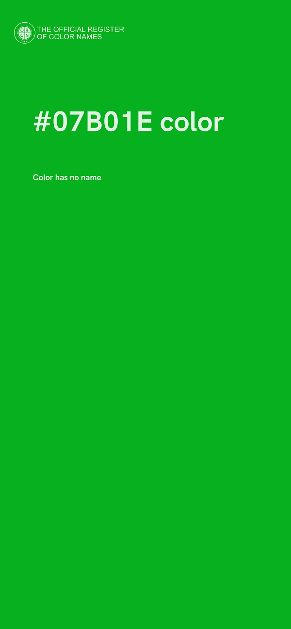 #07B01E color image