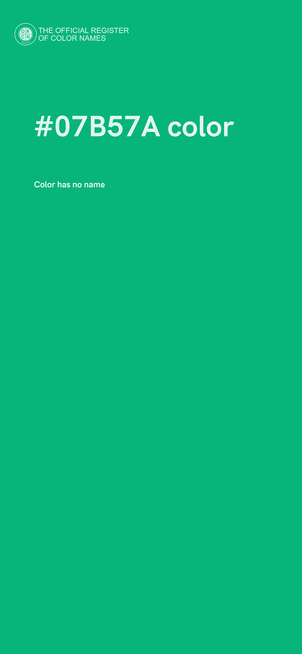 #07B57A color image