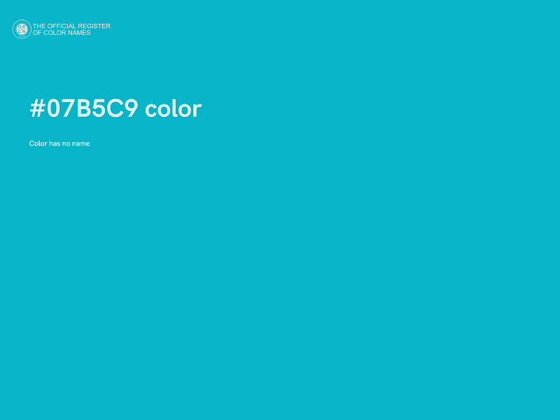 #07B5C9 color image