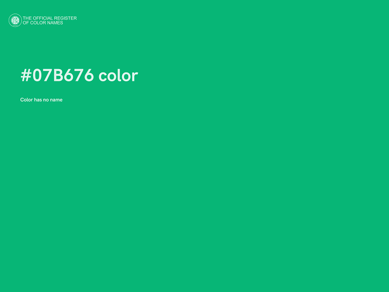 #07B676 color image