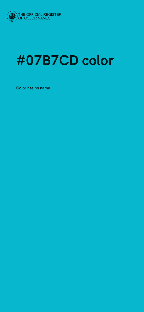#07B7CD color image