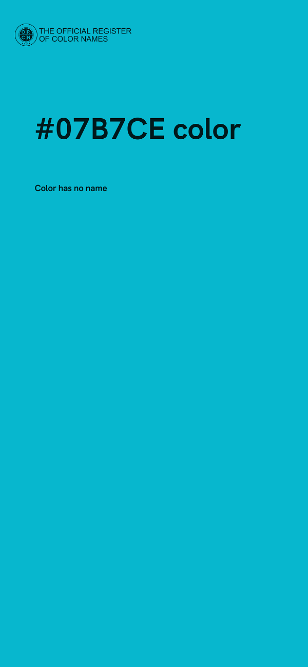 #07B7CE color image