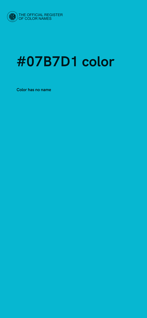 #07B7D1 color image