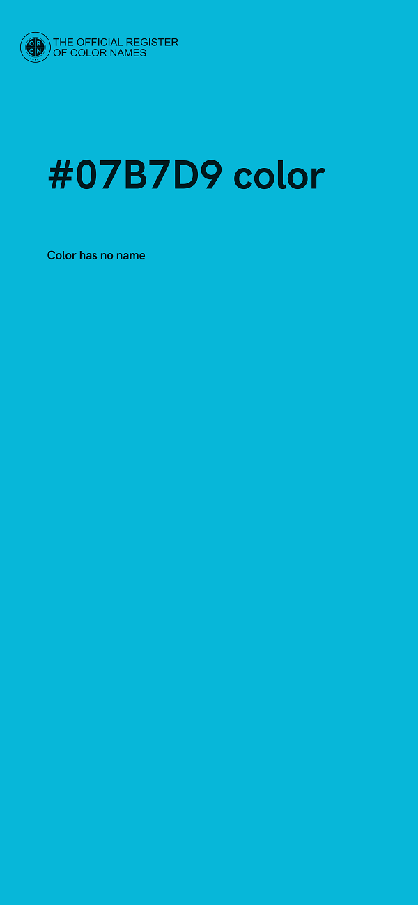 #07B7D9 color image