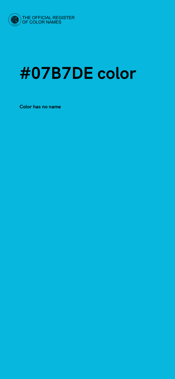 #07B7DE color image