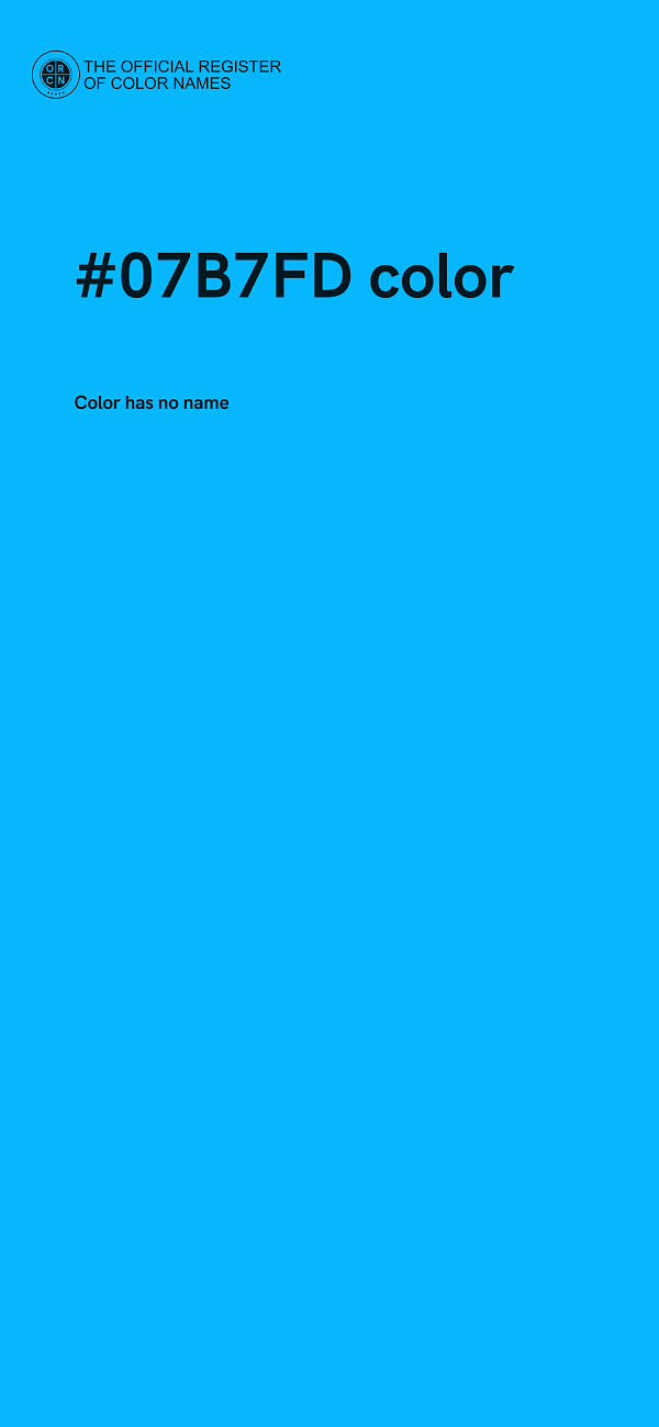 #07B7FD color image