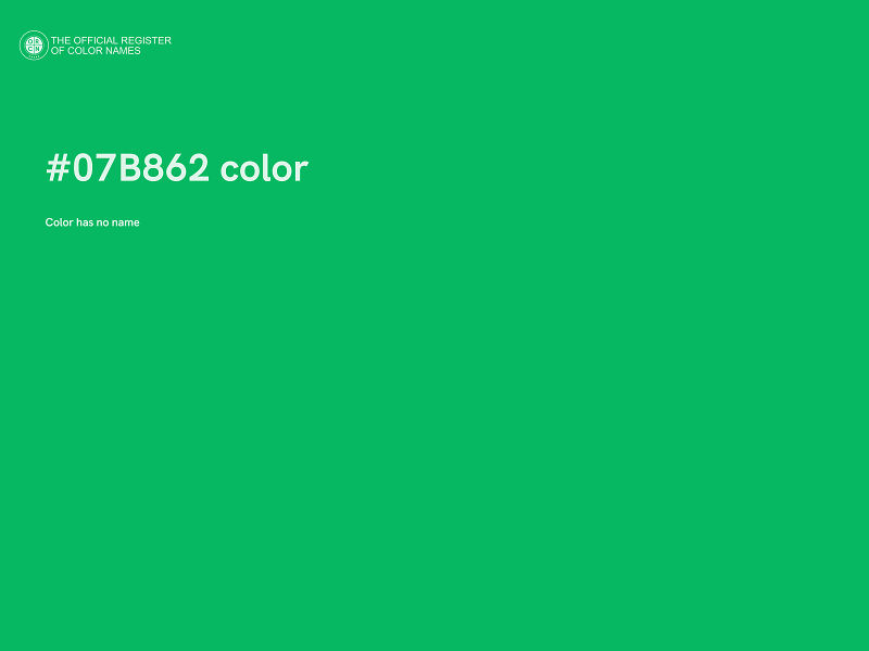 #07B862 color image