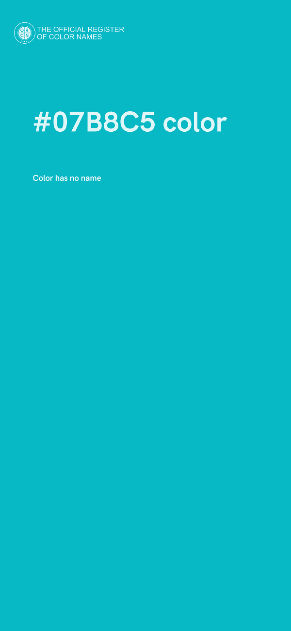 #07B8C5 color image