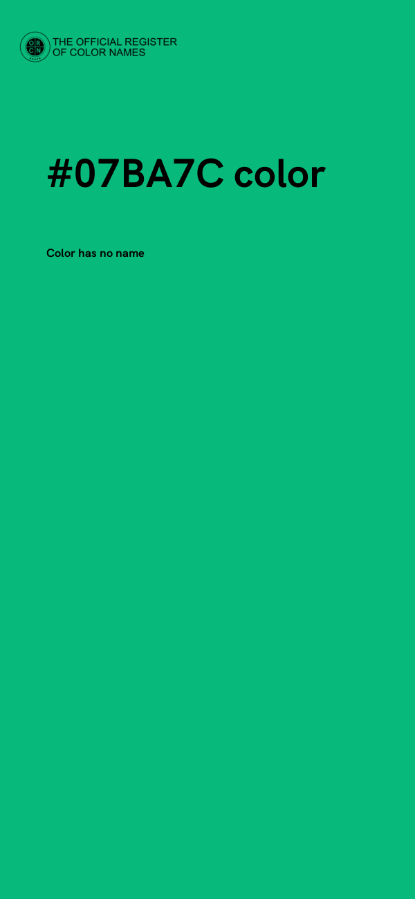 #07BA7C color image