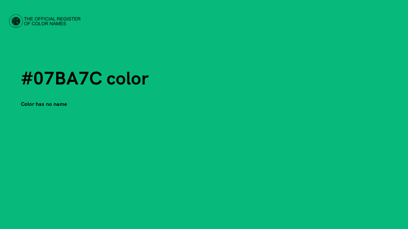 #07BA7C color image