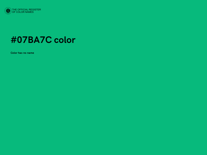 #07BA7C color image